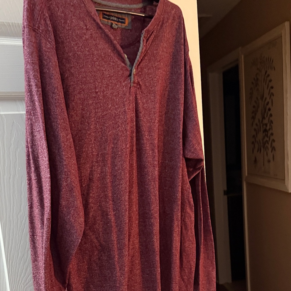 PD&C Burgundy V-Neck Sweater